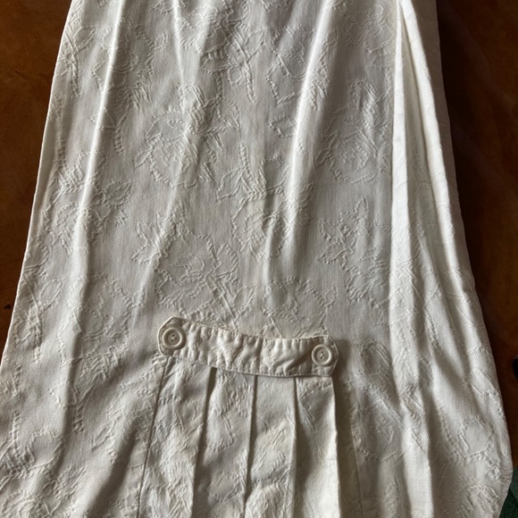 Porto-Modes White 100% Cotton Brocade, Elegant, Lovely Skirt & Top Combo Size 9 - Picture 3 of 7